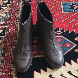 AEROSOLES Brown Lace Up Boots